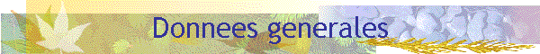 Donnees generales