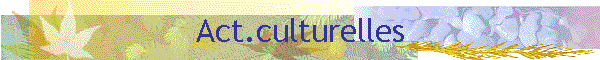 Act.culturelles